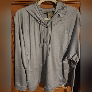WEARGUARD WOMENS PLUS SIZE  Gray Hoodie Sweatshirt